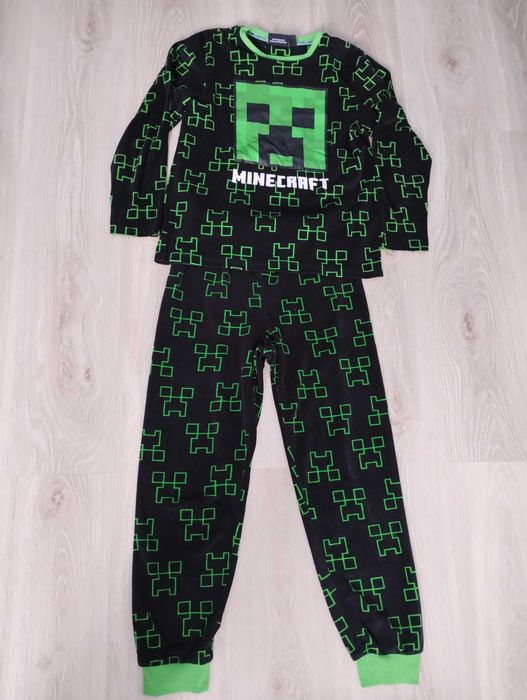 ciepła piżama dla chłopca Minecraft rozmiar 146- stan bardzo dobry