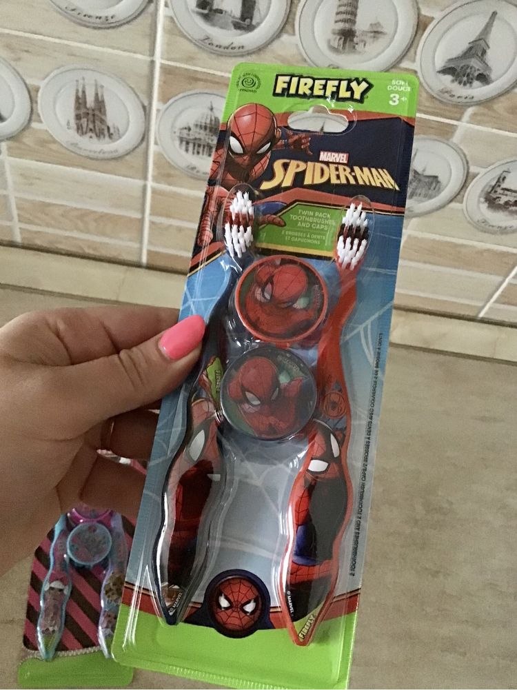 Зубна щітка паста набір лол lol спайдермен spider man