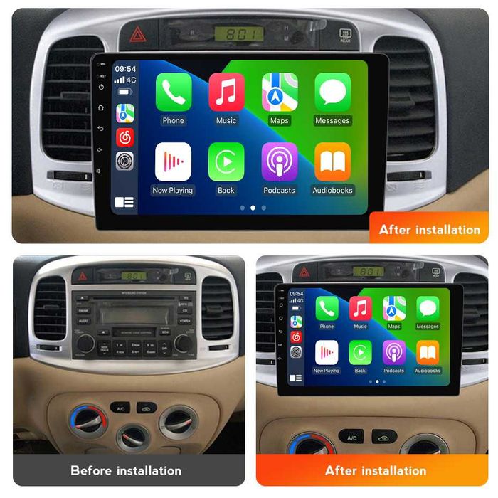 Штатна магнітола Hyundai Accent android GPS навігація хюндай CarPlay