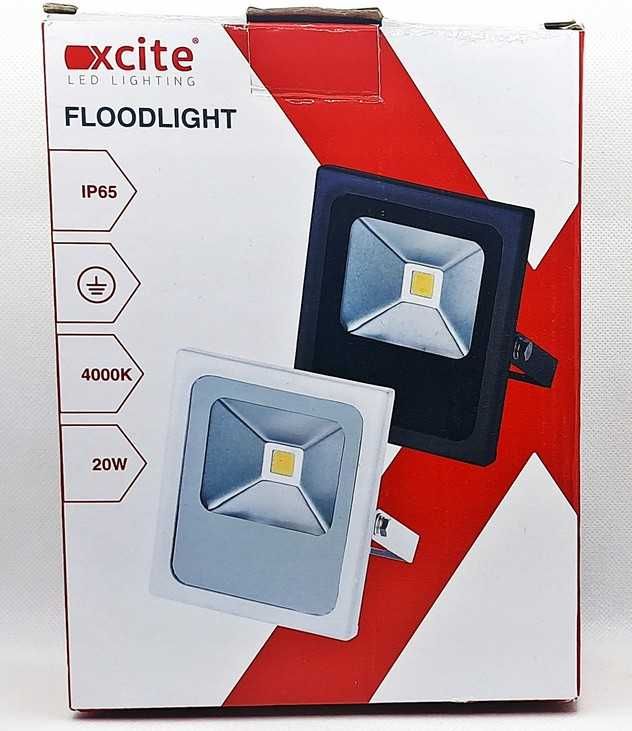 Halogen naświetlacz lampa Xcite 20W LED Slim 4000K czarny IP65