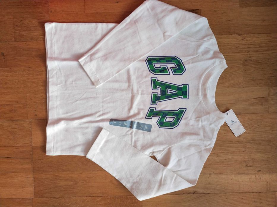 Baby GAP Nowy t-shirt bawełna 115cm 5 lat biała bluzka