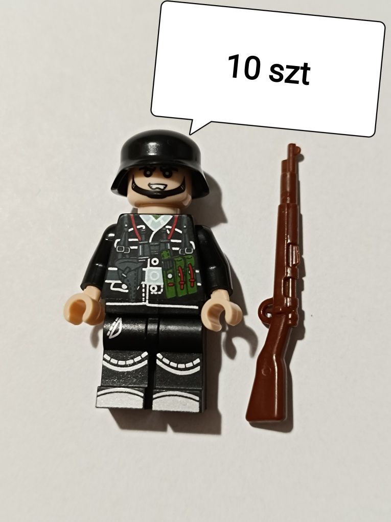Zestaw 10szt minifigurki Wojsko WW2 Niemcy Army klocki jak LEGO