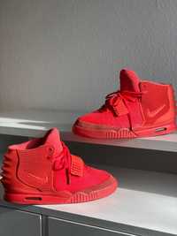 Мужские Кроссовки Кеды Nike Air Yeezy 2 Red Ocotober,Идеал,44 размер
