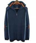 Engbers Wełniany Sweter Męski Half Zip 56