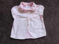 Elegancka bluzka koszula dla dziewczynki roz 74