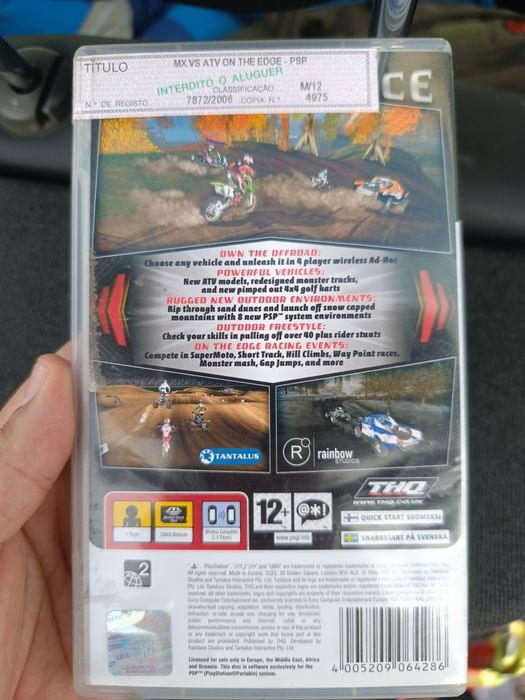Jogo PSP MX vs Atv On The Edge