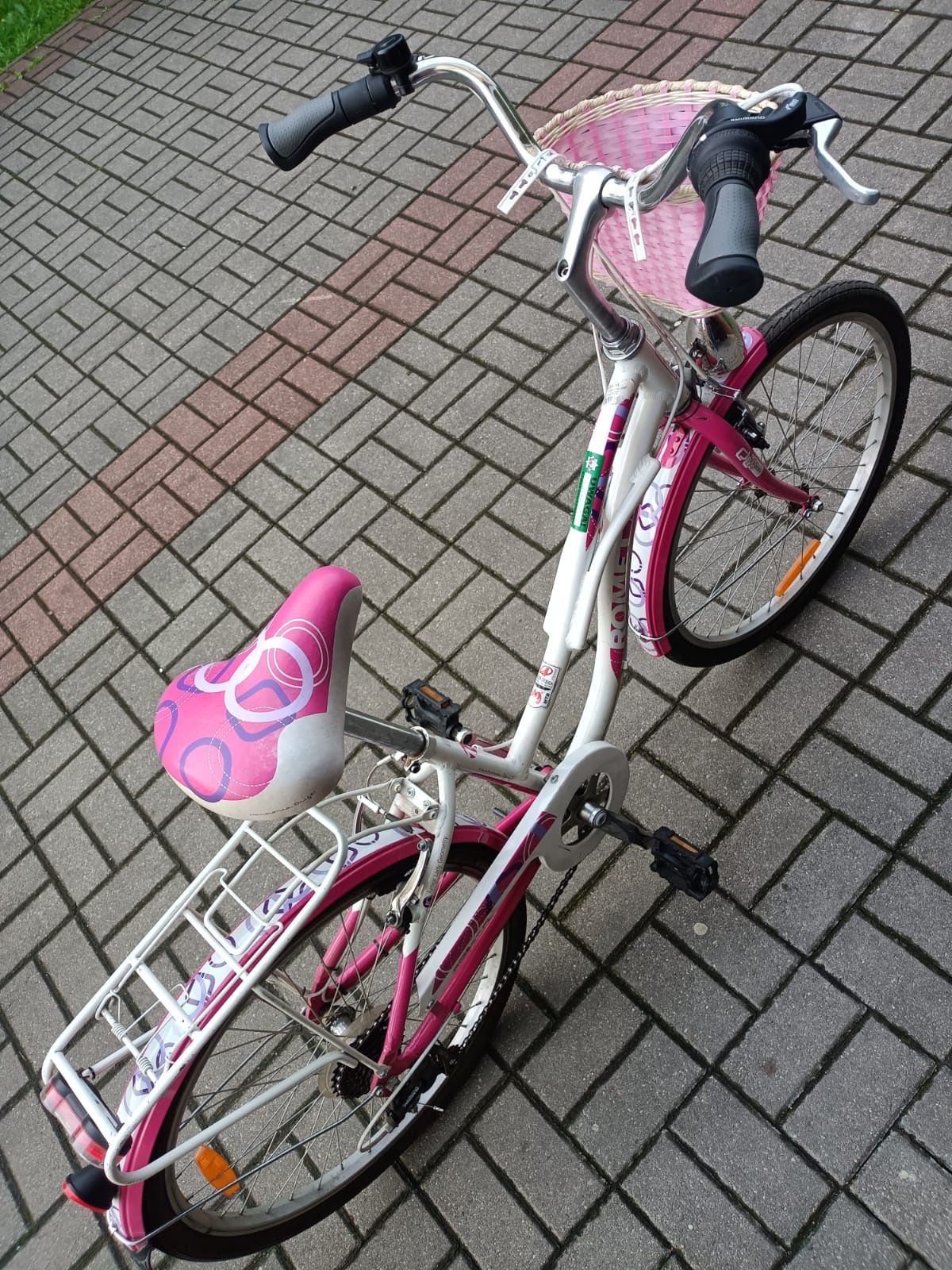rower damski  różowy