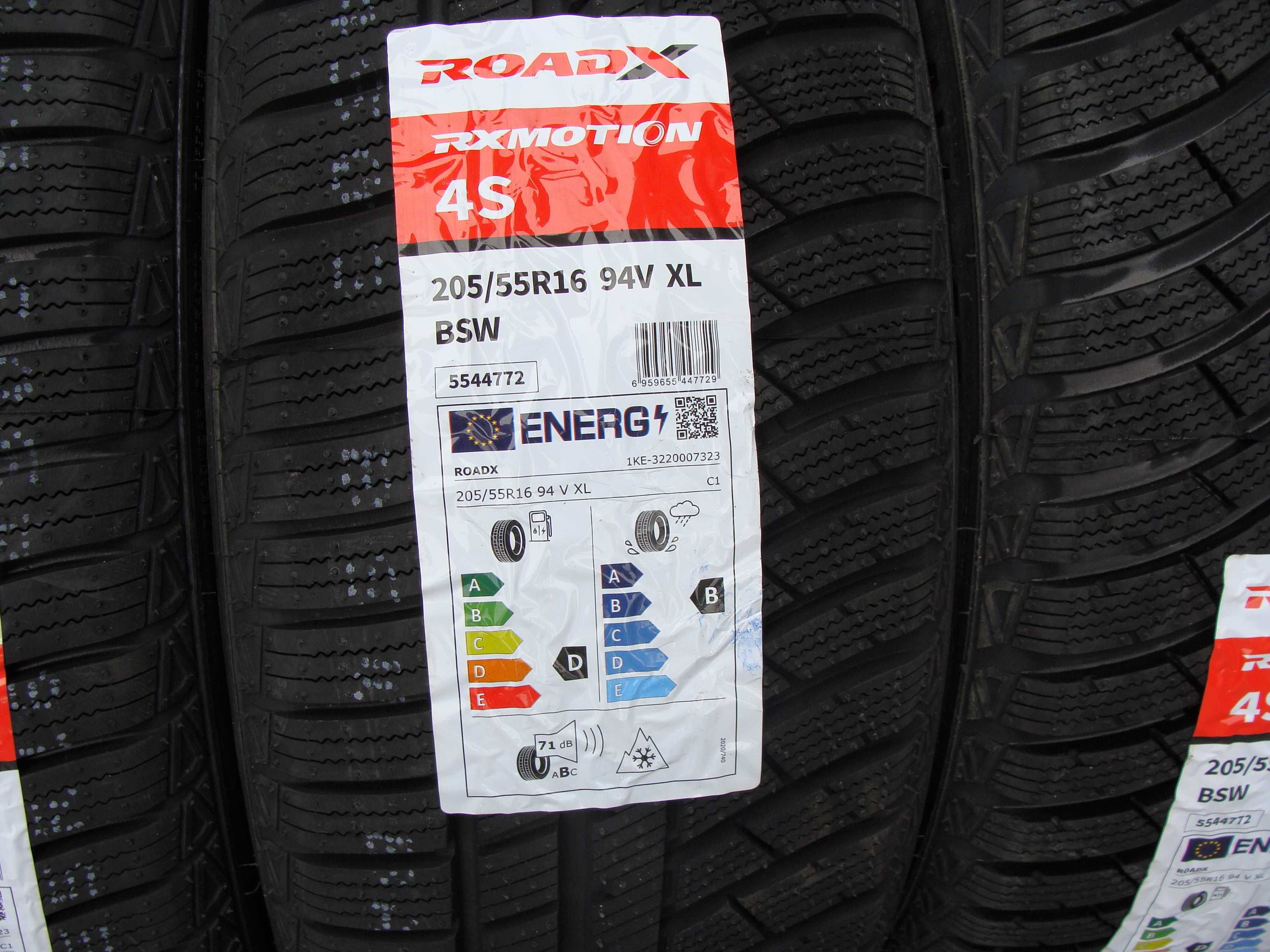 Opony 205 / 55 R 16 RoadX Rxmotion 4s Nowe Całoroczne 2023 Rant