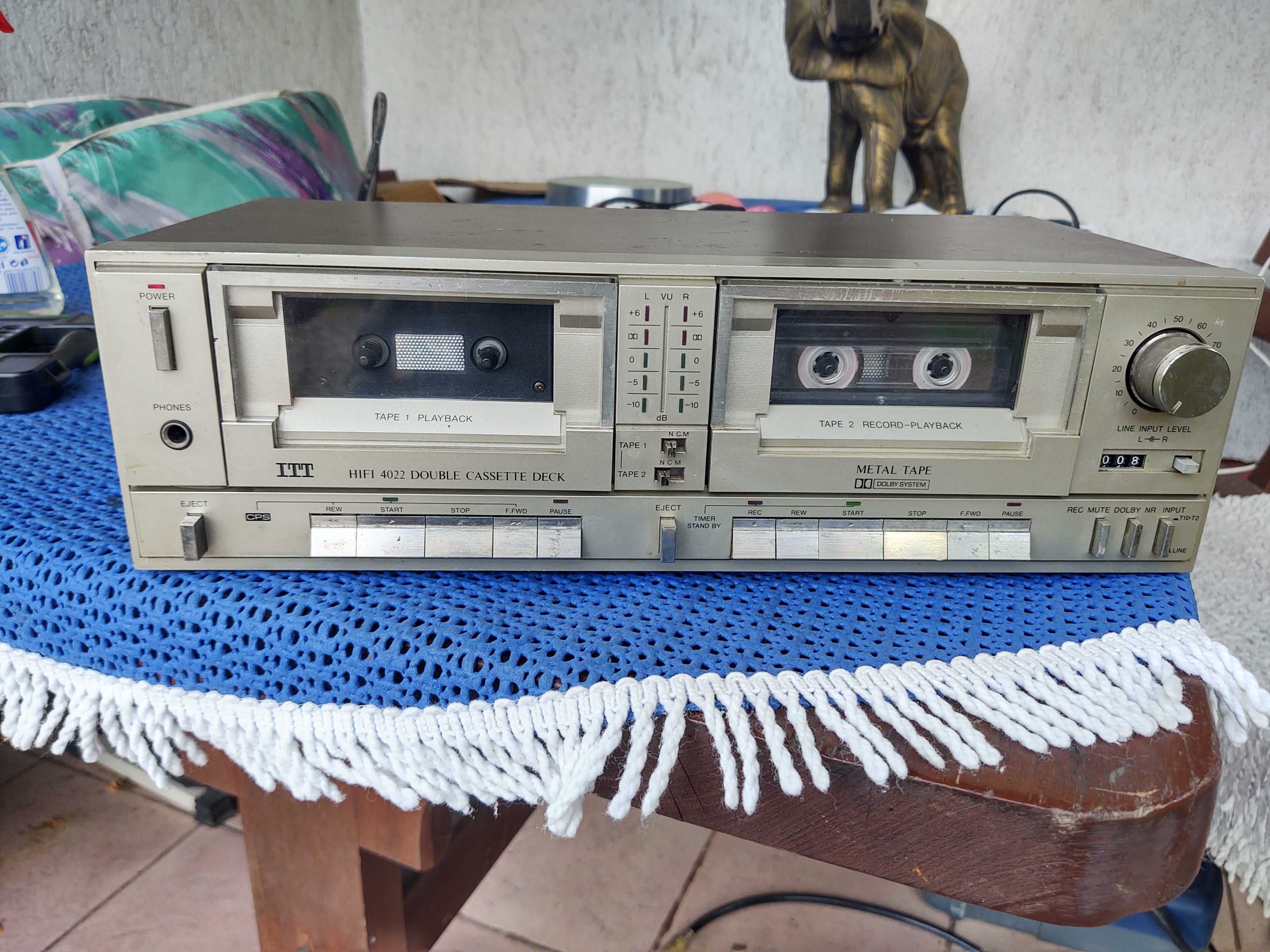 Odtwarzacz Kasetowy  ITT HIFI 4022 Double  Cassette Deck