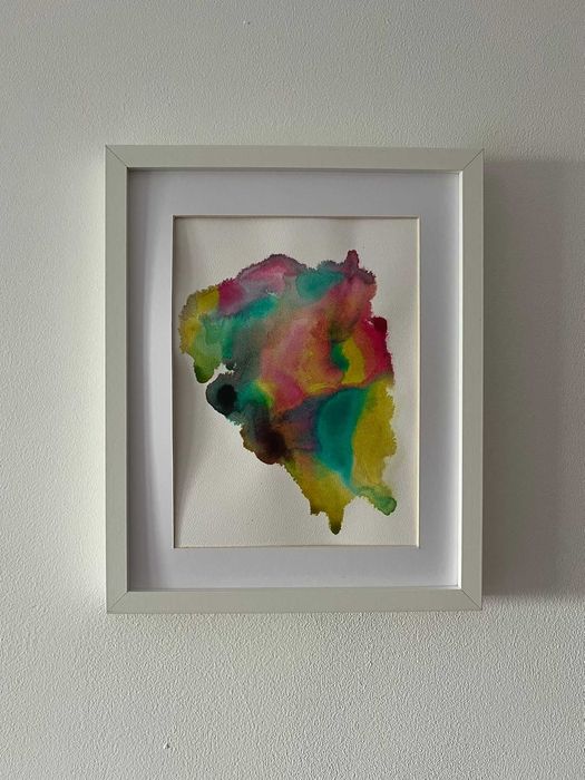 Pintura abstrata em acrílico