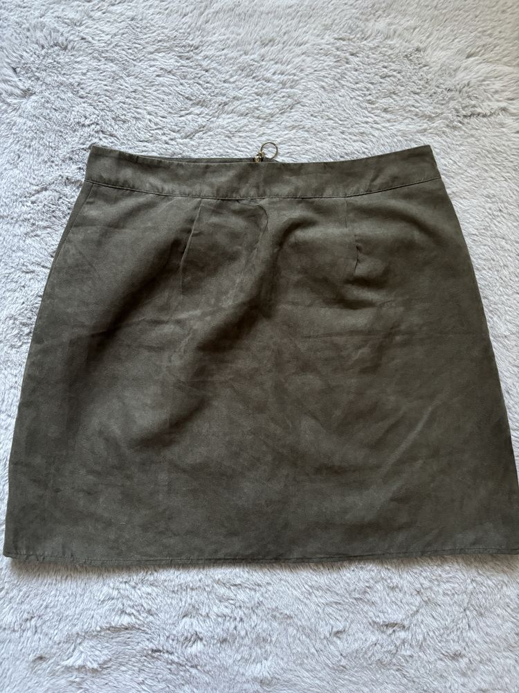 zamszowa spódniczka khaki L