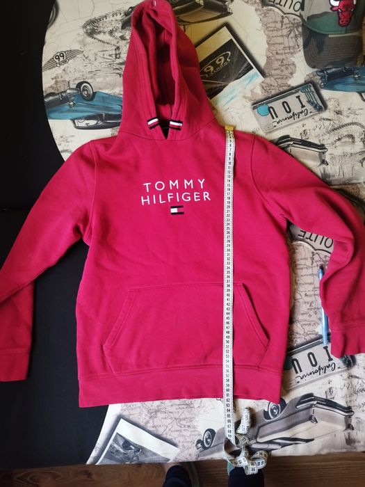 Bluza czerwona z kapturem Tommy Hilfiger