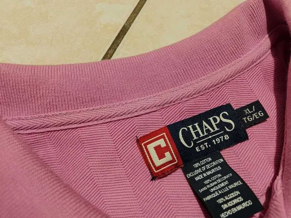 CHAPS by R. Lauren USA - NOWA! z LOGO i Metkami Koszulka Polo Męska XL