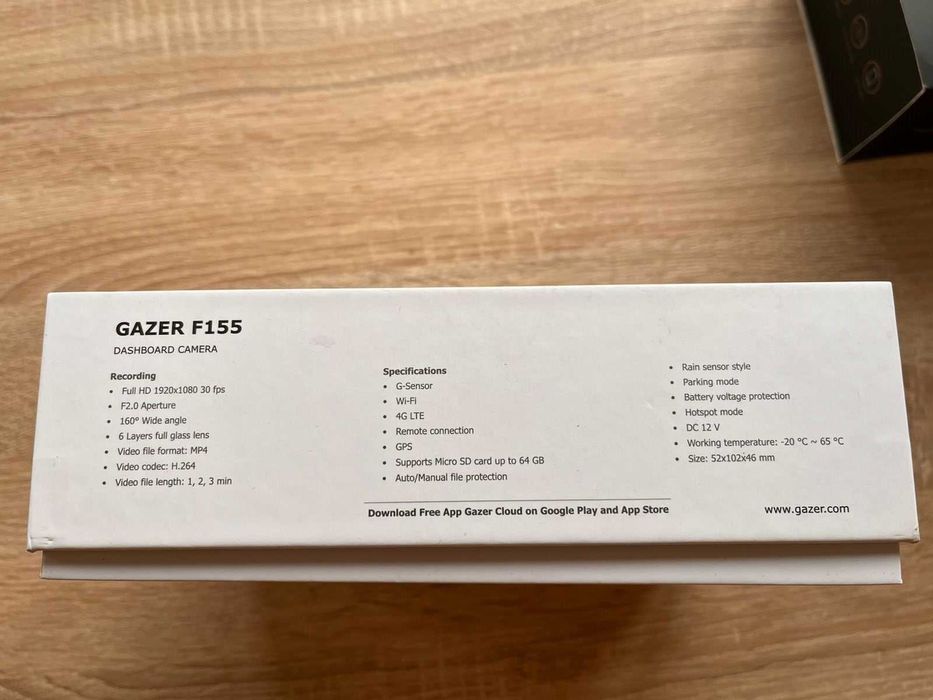Автомобільний відеореєстратор Gazer F155