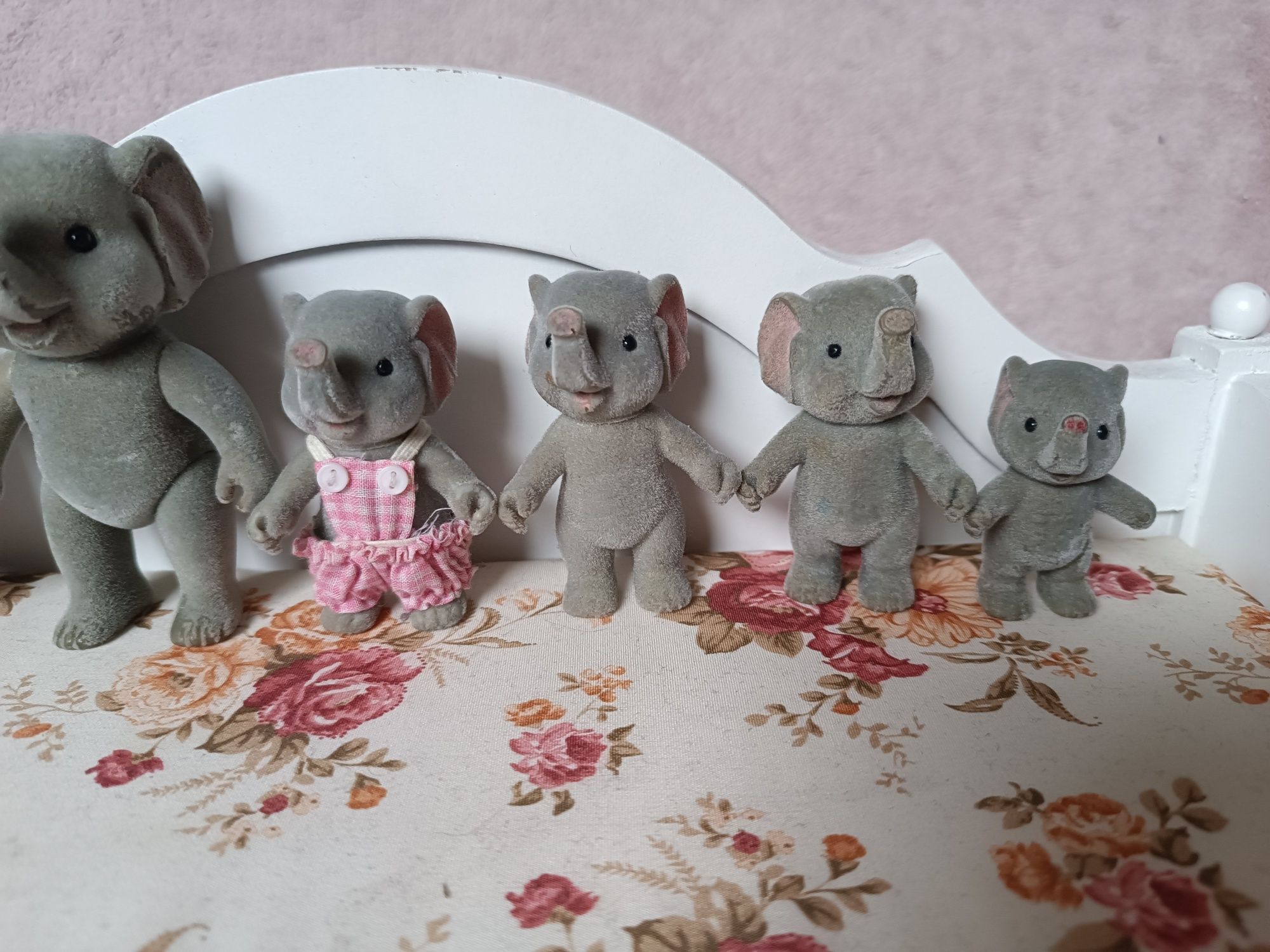 Figurki Sylvanian Forest families rodzina słoni słoników vintage