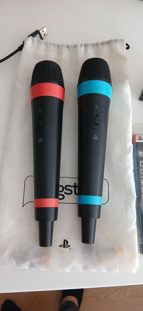 Microfones Singstar wireless + jogo