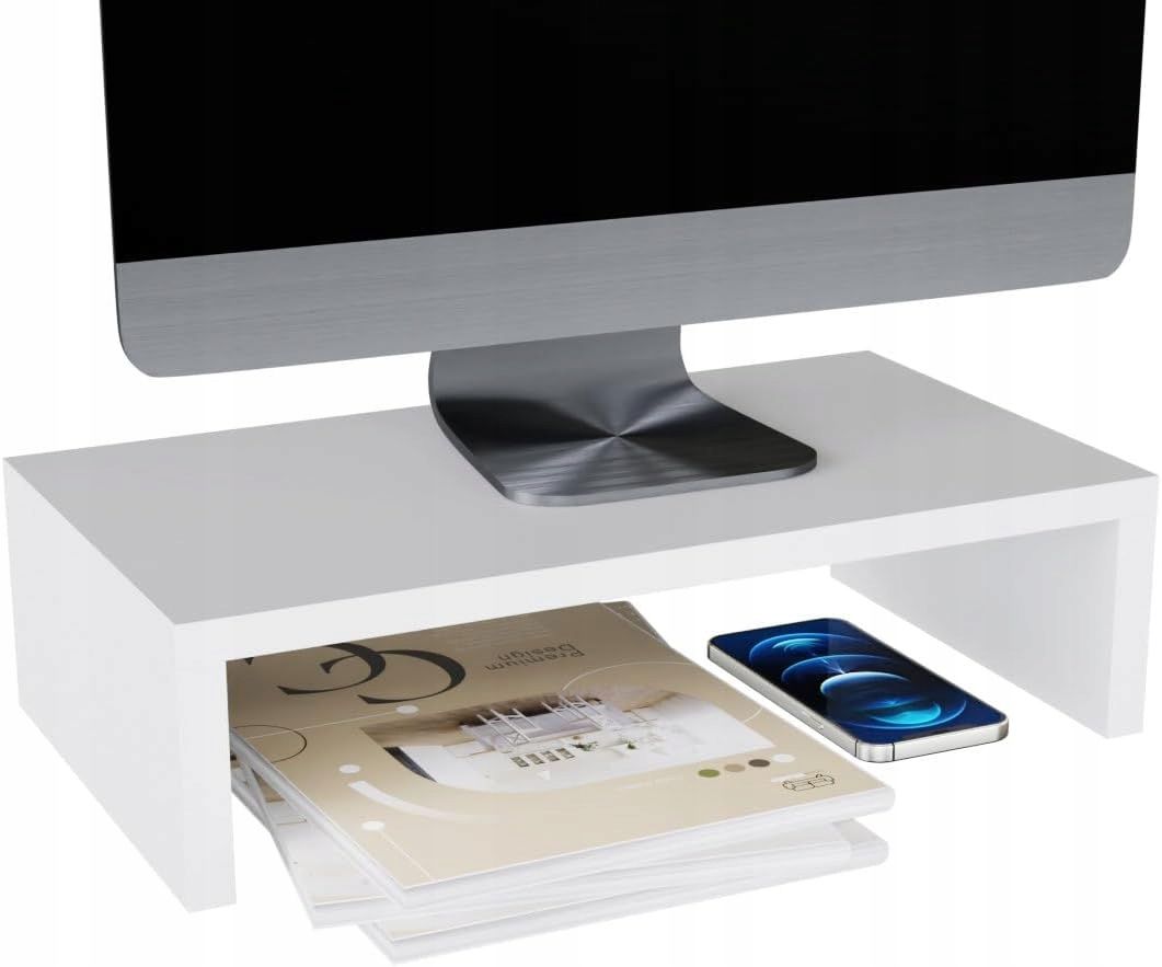podstawka na monitor nadstawka na biurko stojak na laptop biała