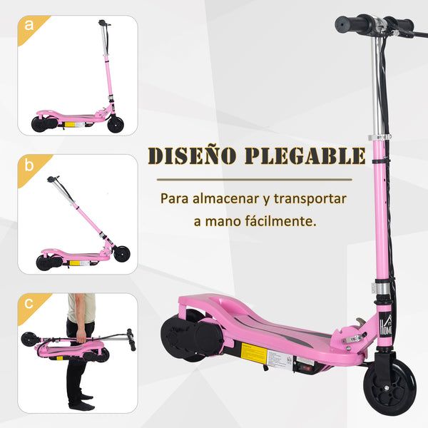 Trotinete Elétrico Dobrável Rosa - Leva-Me-Contigo