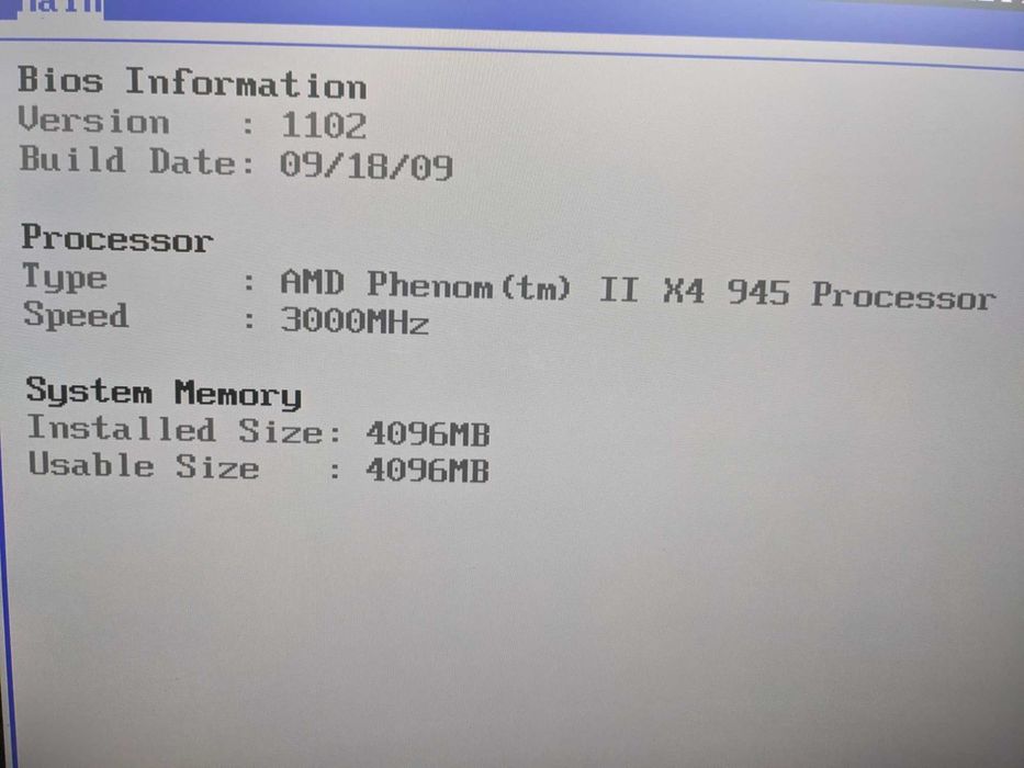 AMD Phenom II X4 945 3.0 GHz, Asus M4A78-AM, 2x2GB Kingston