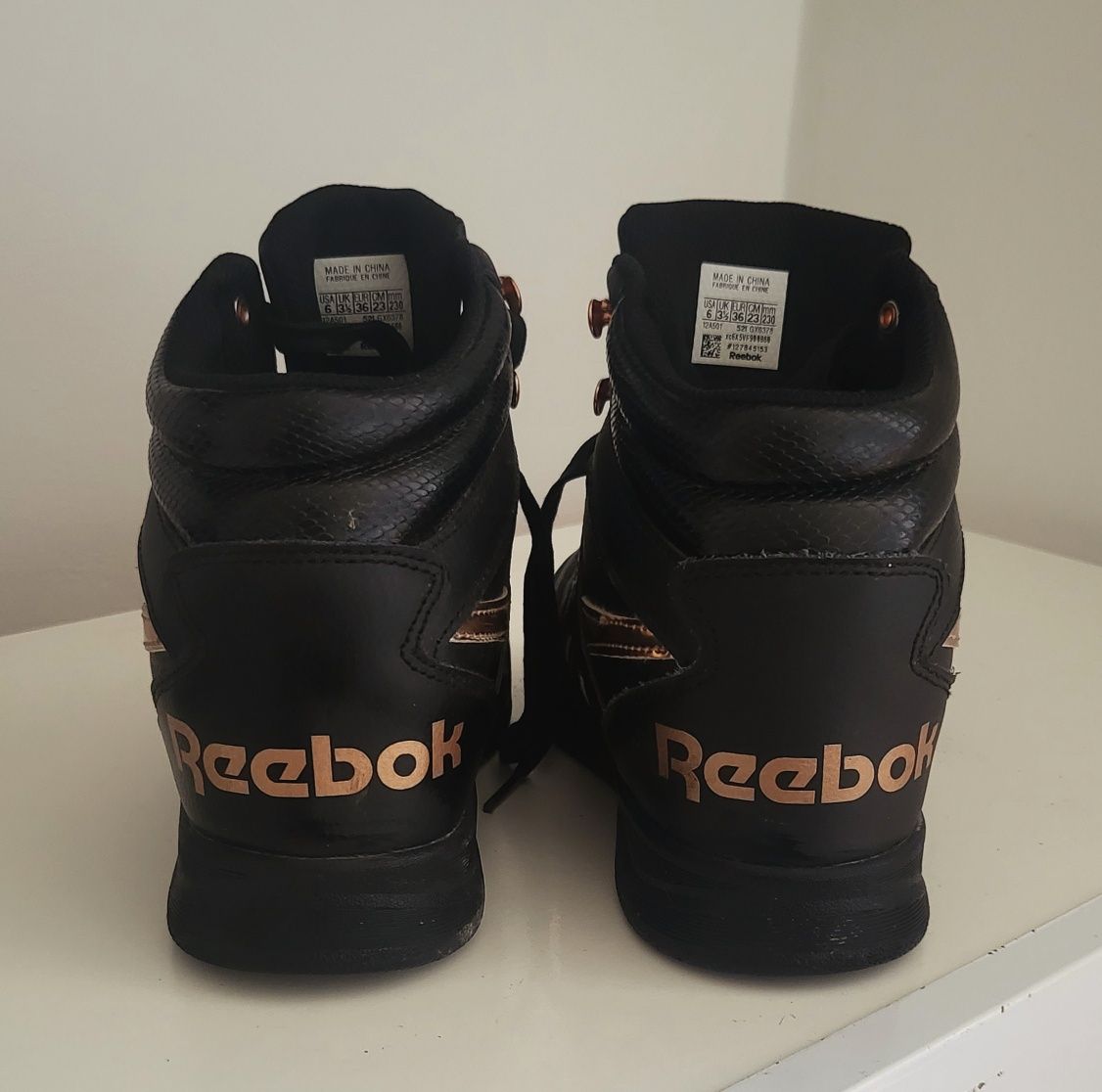 Sportowe buty Reebok czarne złote roz. 36