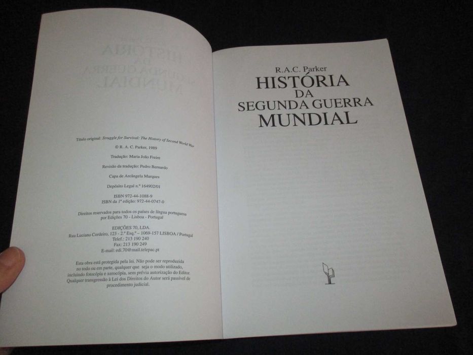 Livro História da Segunda Guerra Mundial RAC Parker