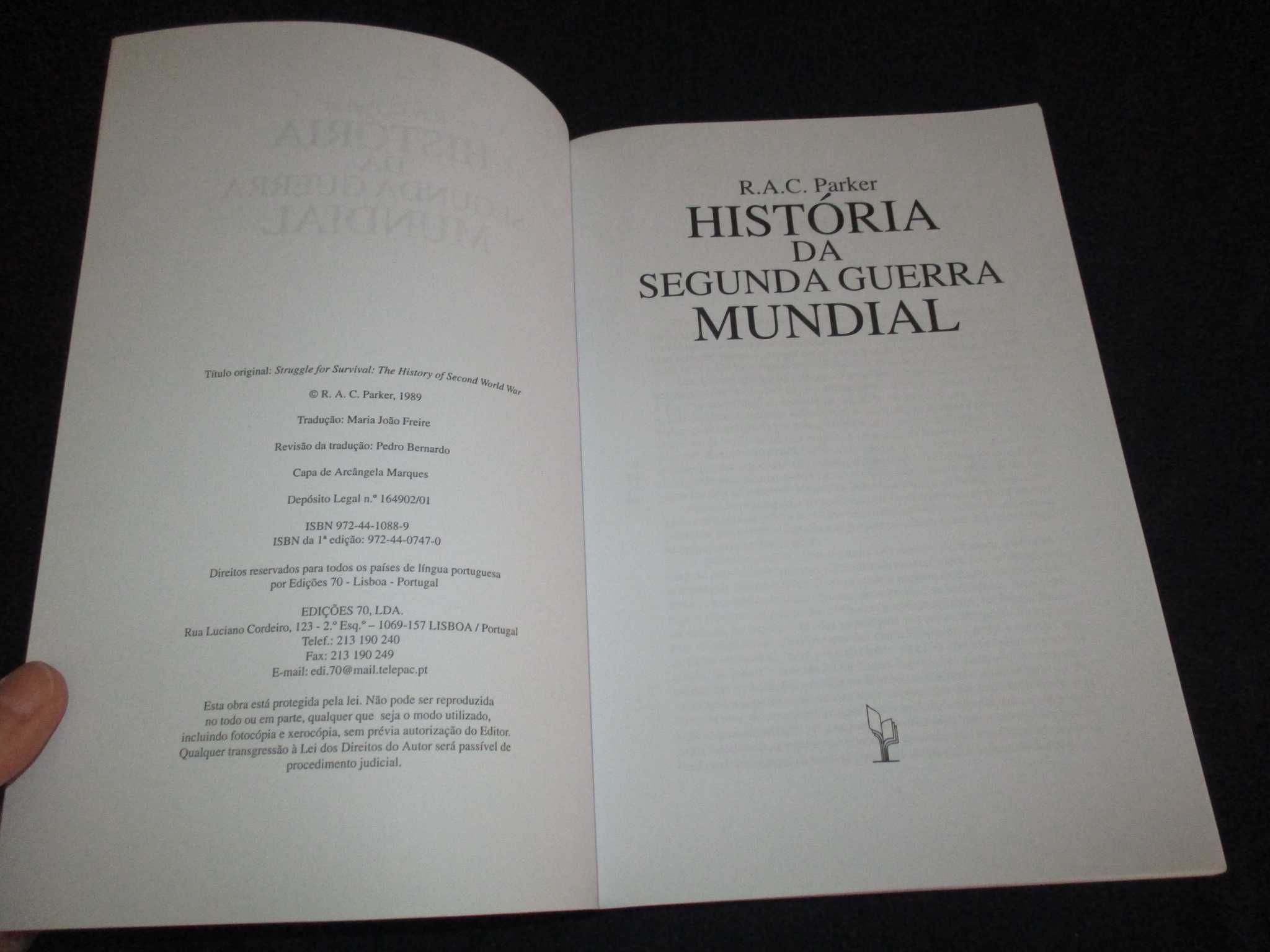 Livro História da Segunda Guerra Mundial RAC Parker