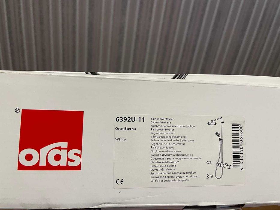 Душевая система Oras Eterna 6392U-11 с верхним душем rain shower, 3 V