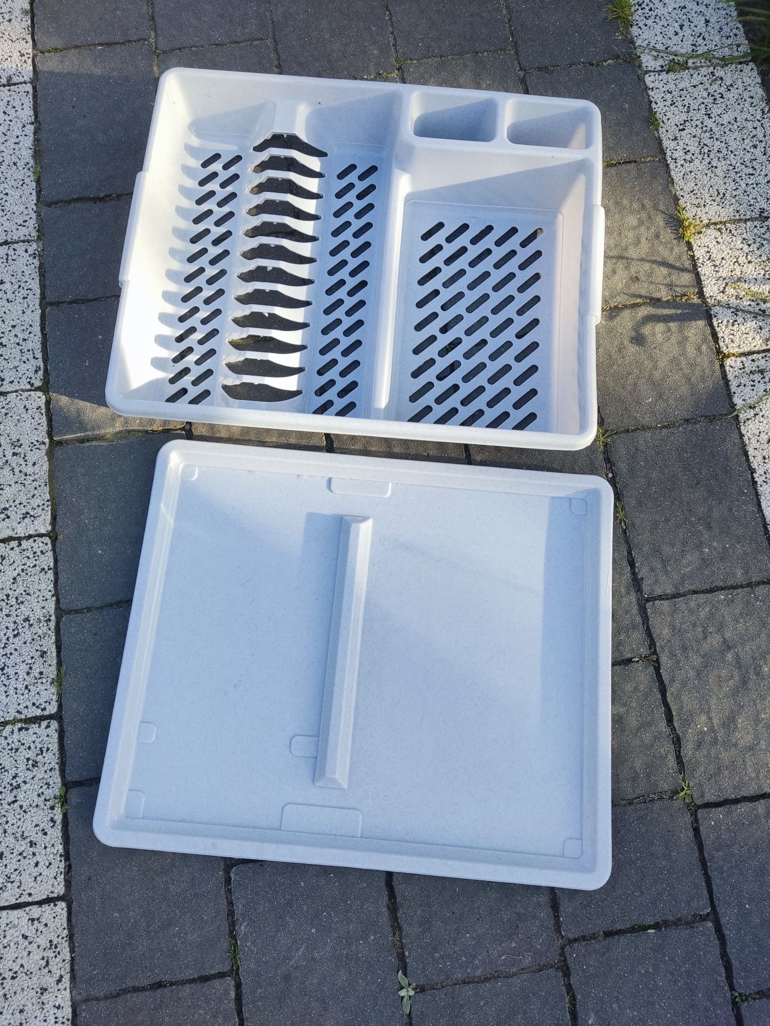 Suszarka na naczynia plastikowa jednopoziomowa ociekacz 1 poziom