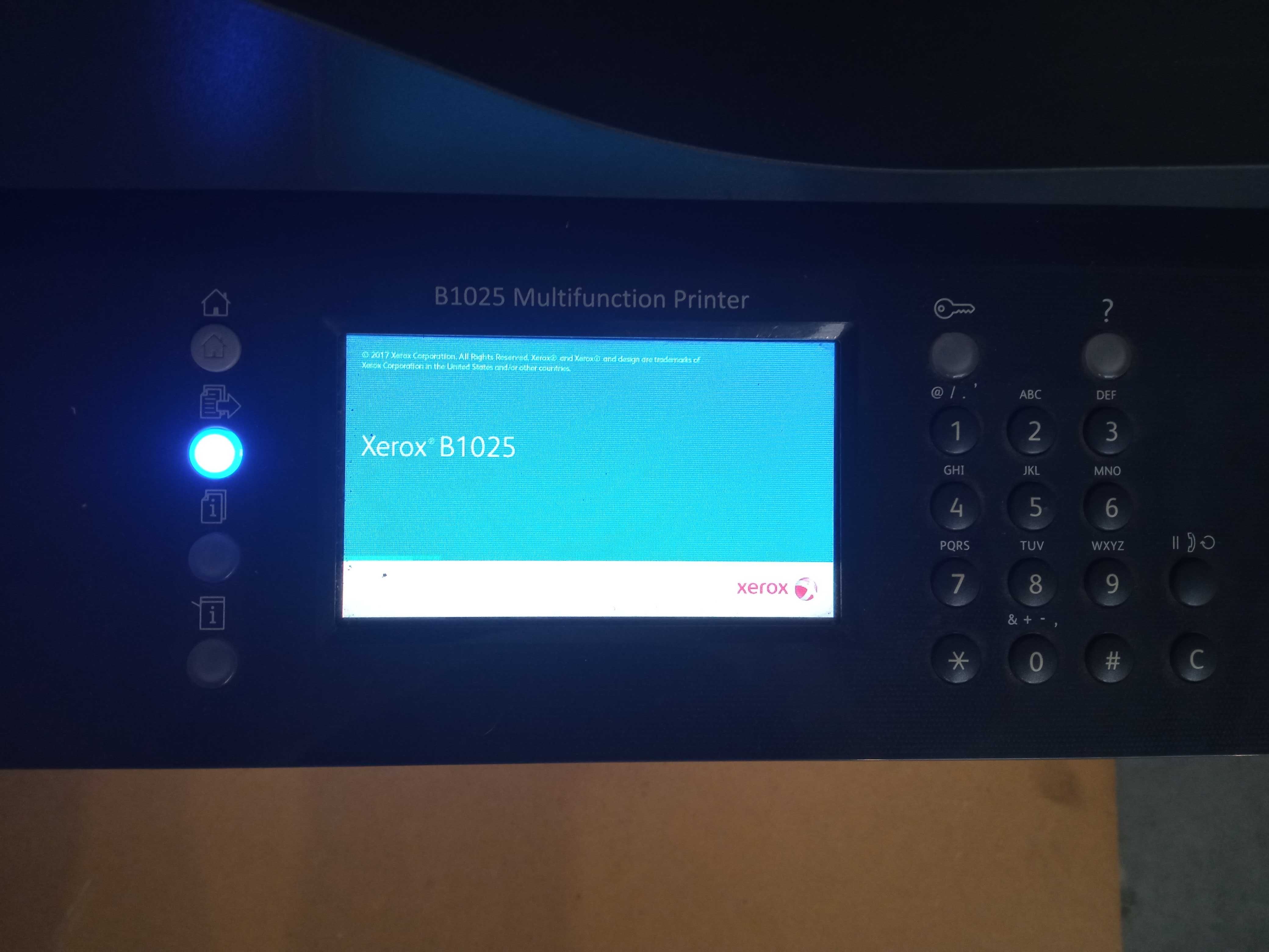Urządzenie wielofunkcyjne Xerox B1025 - uszkodzony wyświetlacz