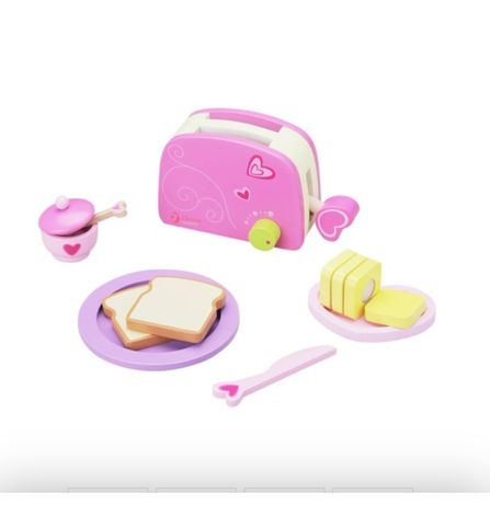 Zabawka drewniany toster +akcesoria dla dzieci