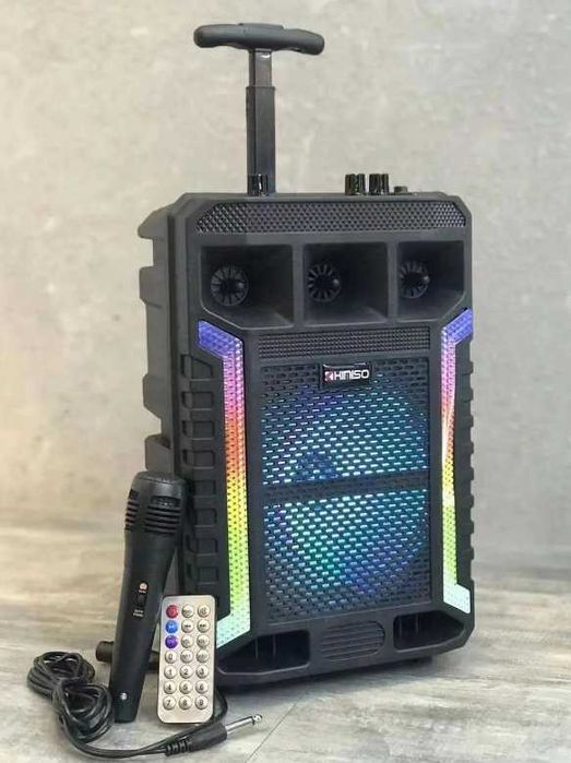 Колонка портативная акустическая 1000ватт и микрофон в комплекте