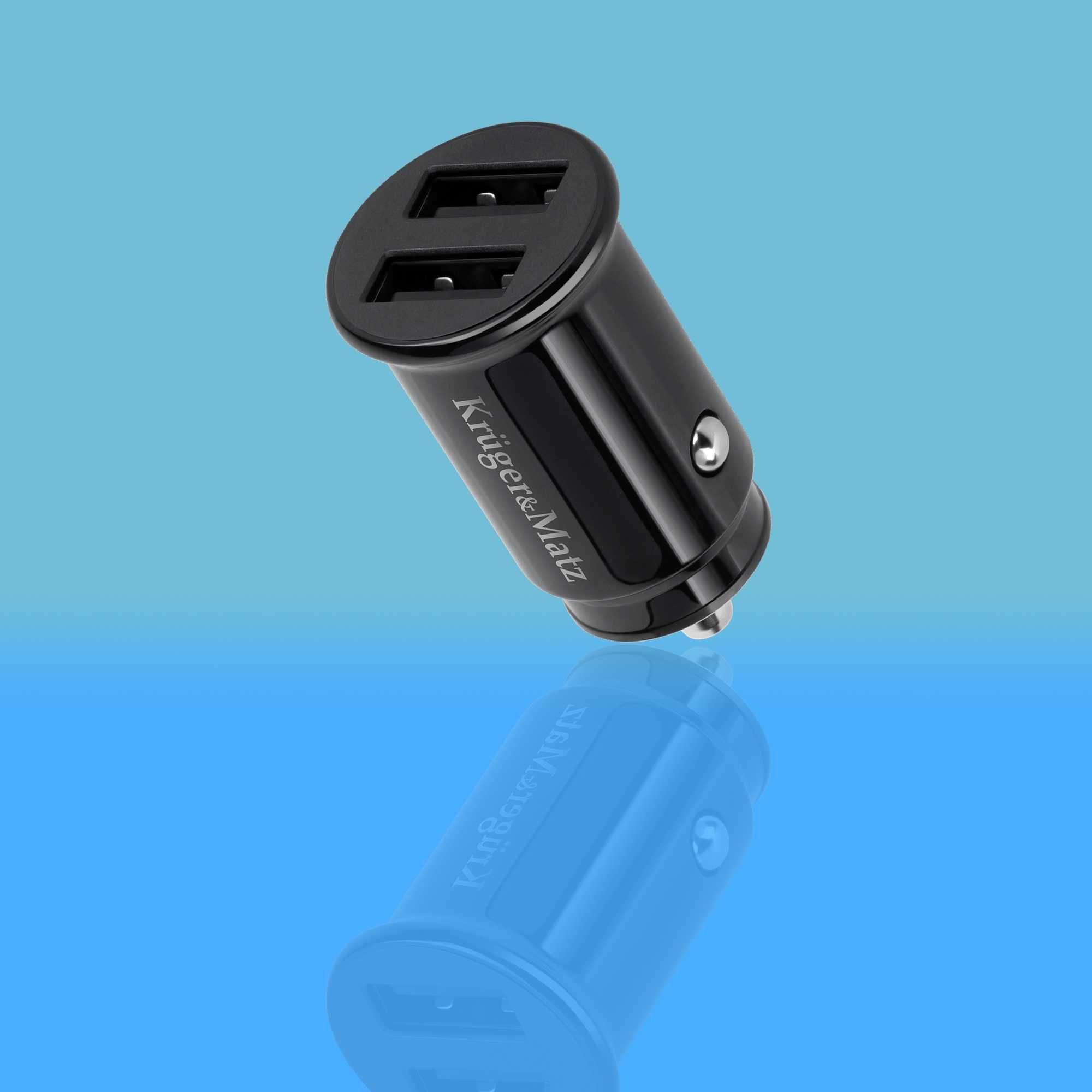 Ładowarka samochodowa Kruger&Matz dual USB 3,1A z funkcją QC 3.0