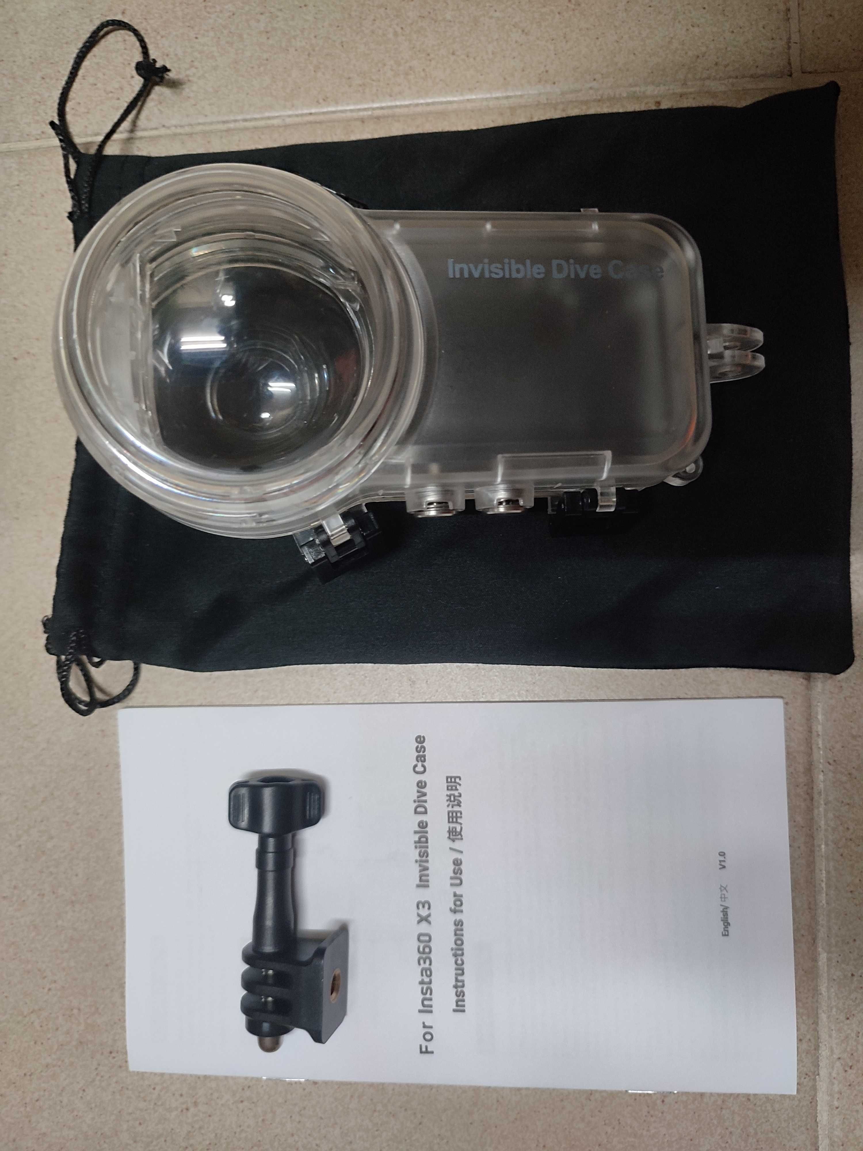 Capa Impermeável Transparente Para Câmera Panorâmica Insta360 X3