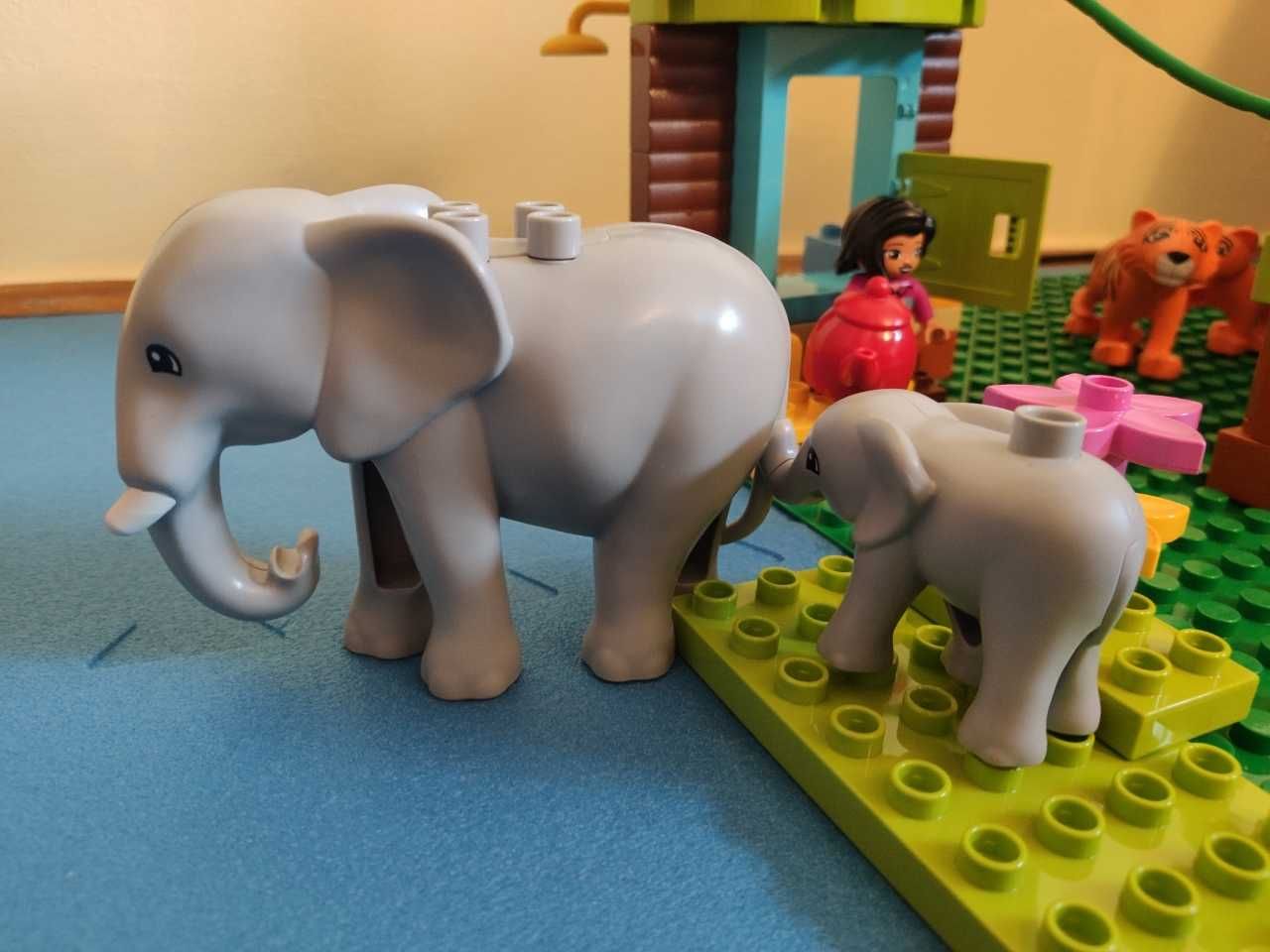 Klocki Lego Duplo Tropikalna wyspa dżungla słonie tygrysy małpy 10906