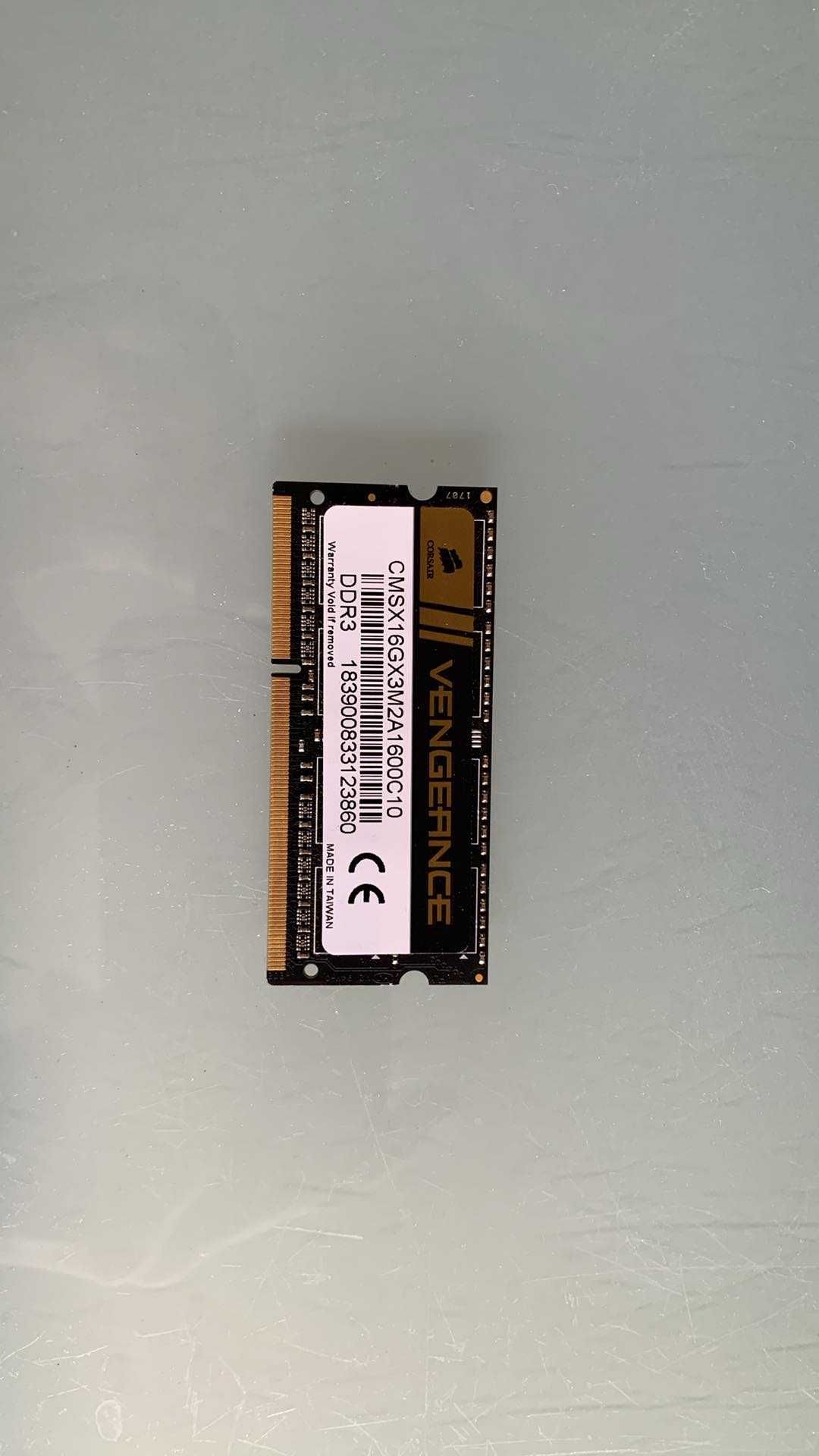 RAM SODIMM DDR3 8 GB / 16 GB; Corsair CMSX16GX3M2A1600C10