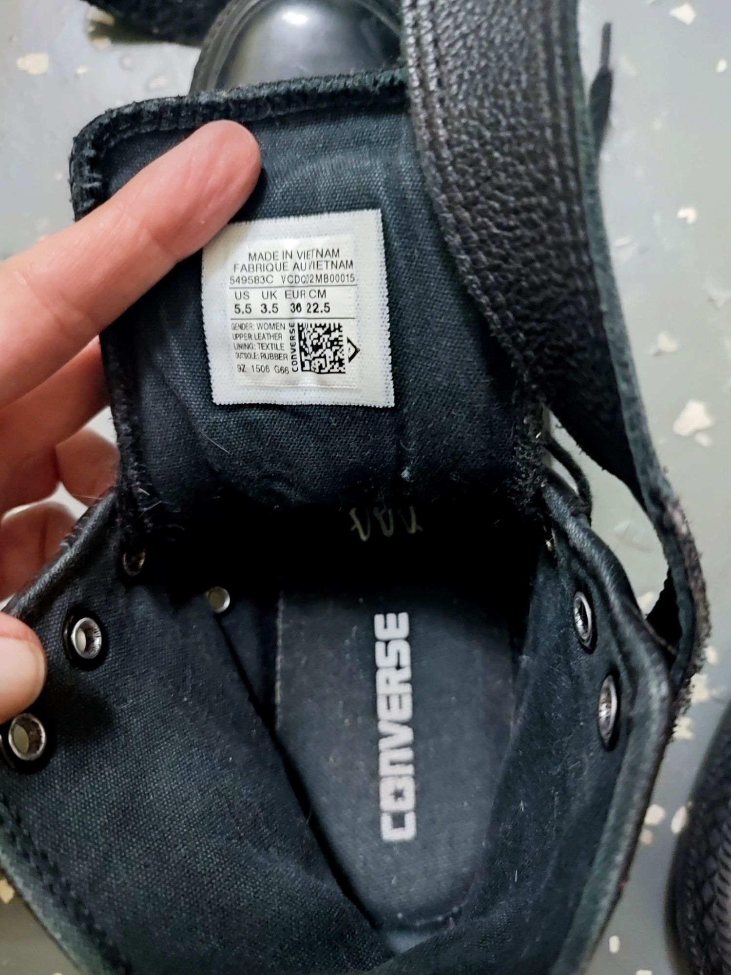 Кeди шкіряні Converse, Конверс, 35.5 р, устілка 22.5 см