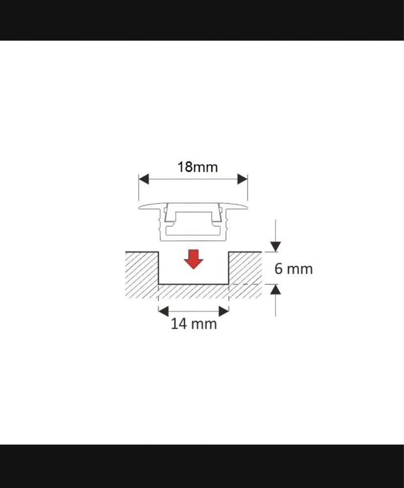 Nowe Profile led w zestawie z kloszami 14mmx6mm