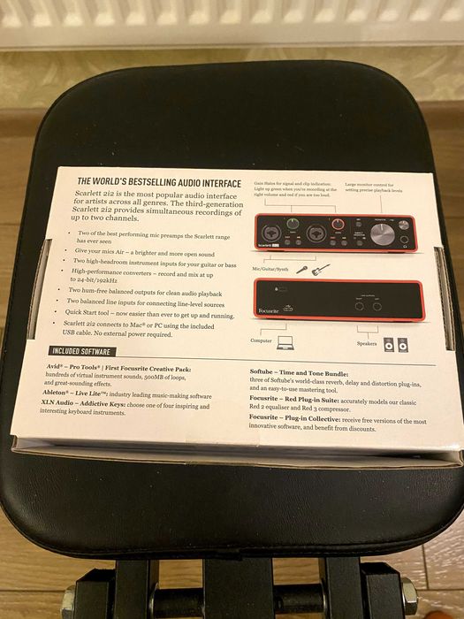 Focusrite Scarlett 2i2 3rd gen, ідеальний стан з плівками