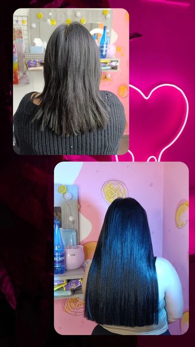 Przedłużanie/zagęszczanie włosów mikrowarkoczykami