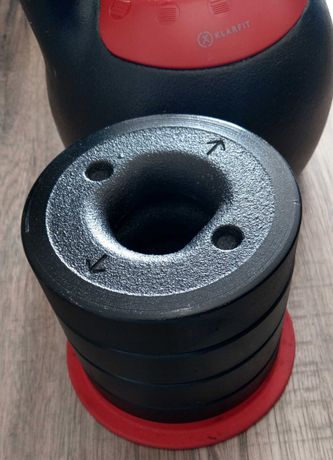 NOWY regulowany kettlebell, od: 8kg do: 16kg KLARFIT