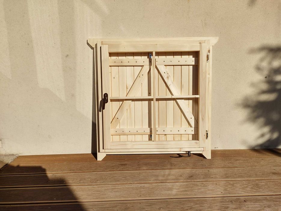 Okno drewniane producent okiennice 60 #do narzędziowego #do altany