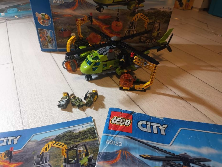 Samolot chelikopter LEGO 60123 wulkany express wysyłka
