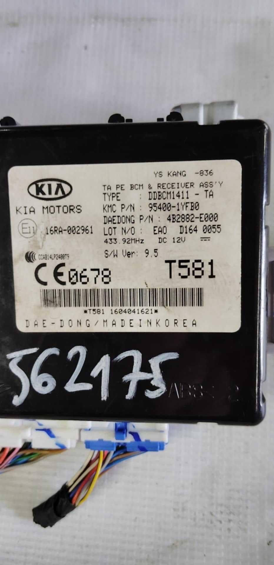 MODUŁ STEROWNIK BCM KIA PICANTO II 11-17rocznik 95400-1YFB0 Hatchback