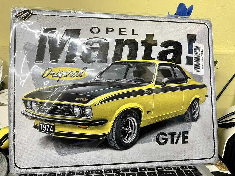 Metalowa tabliczka plakat Opel Manta 1974 30x40cm