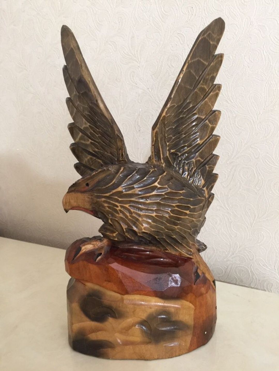 Орел деревянный, статуэтка из дерева,
ручная работа, СССР