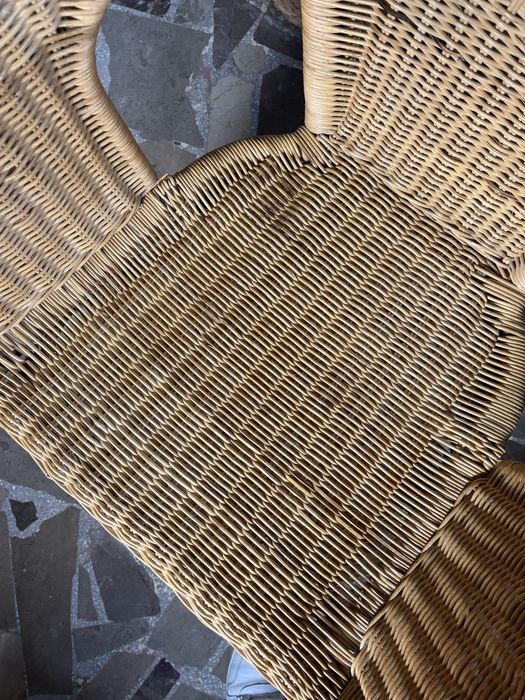 Fotel wiklinowy jasny