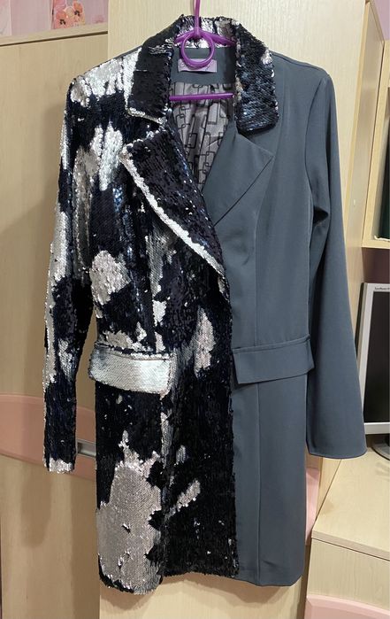 Плаття піджак з паєтками нарядне, святкове на корпоратив