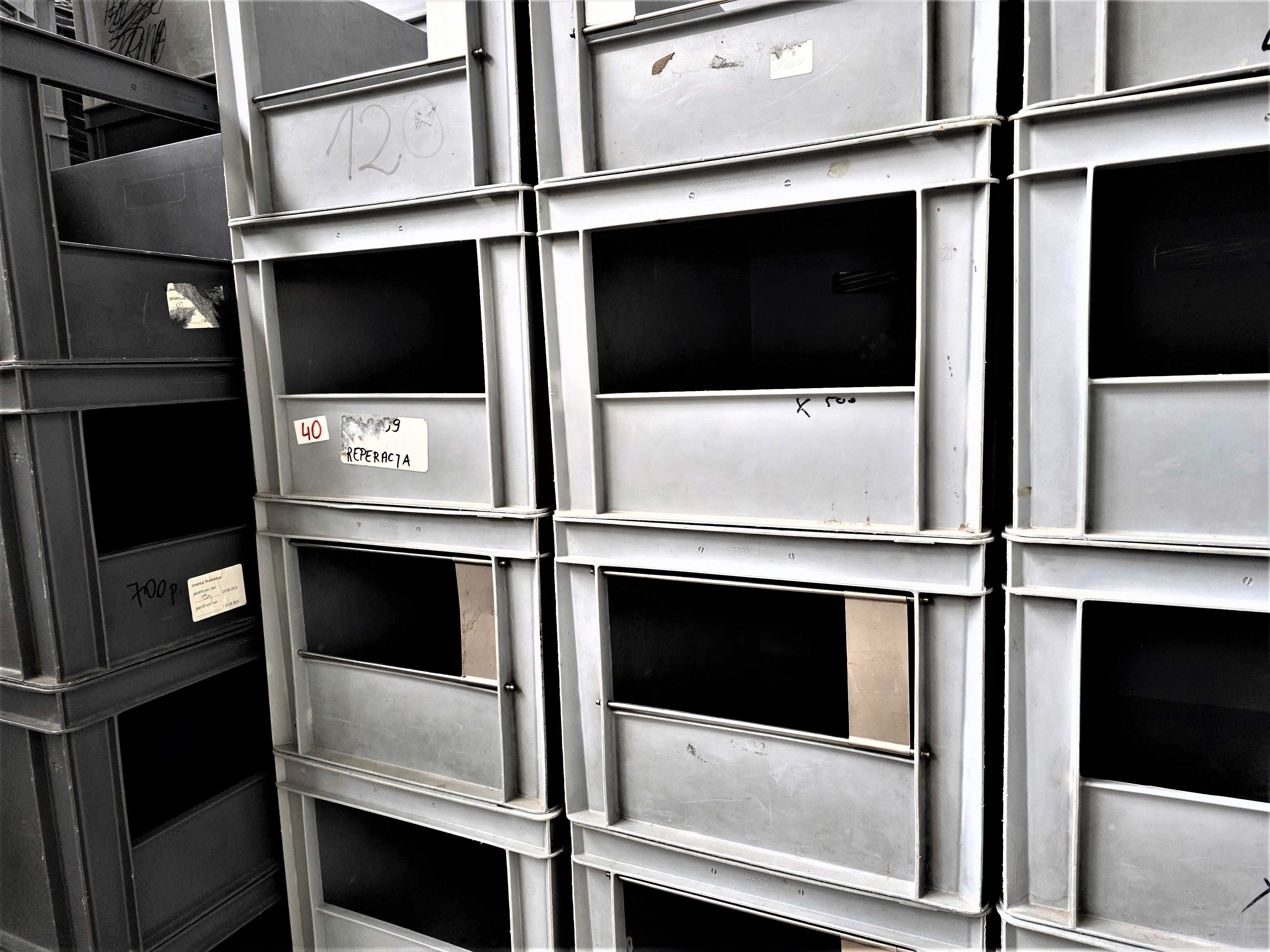 Pojemnik Plastikowy Kuweta Skrzynka Kosz Magazynowy Warsztatowy Regał