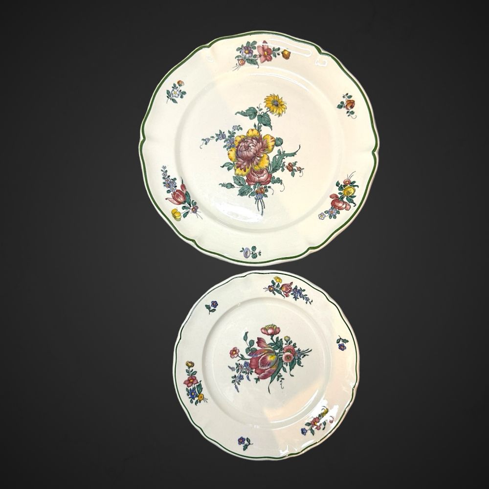 Villeroy & Boch Mettlach talerze kwiaty ceramika B41523