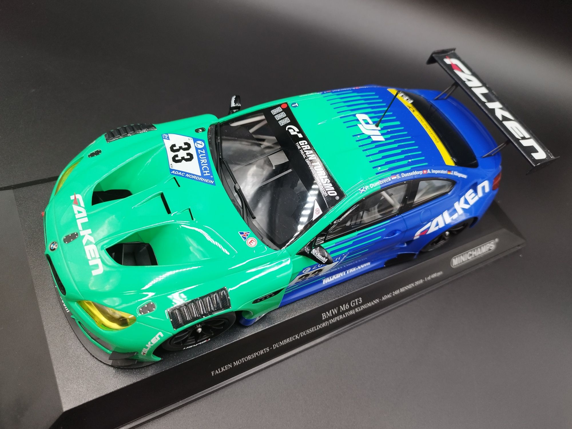 1:18 Minichamps BMW M6 GT3 Falken #33 limit 1 z 400 model